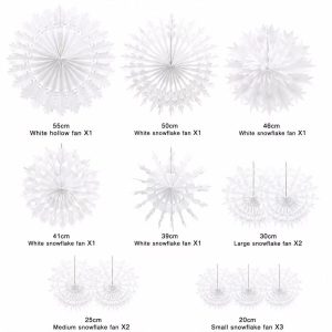 Winter Wonderland Paper Snowflake Collection | Handmade Holiday Hanging Decorations