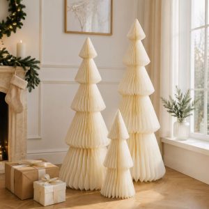 Reusable Foldable Paper Christmas Tree | Handmade Honeycomb Christmas Decoration for Home & Party