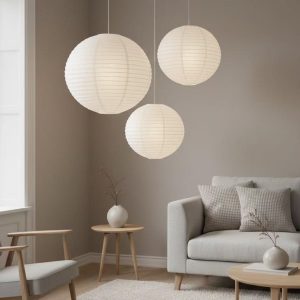Minimalist Paper Lantern Light Shade | Elegant Hanging Lamp for Home, Wedding & Event Decoration